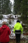 Minja på väg in efter markeringen