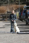 Elsa och Ludde innan start