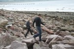 Klättring på stranden